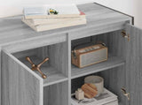 Side Cabinet Grey Sonoma 79 x 36 x 75 cm Engineered Wood 886603