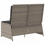 Garden Bench Grey Poly Rattan 3394469