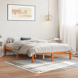 Bed Frame without Mattress Wax Brown 120x200 cm Solid Wood Pine 844854