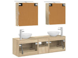 Bathroom Cabinet Set 5 pcs Sonoma Oak 50 x 14.5 x 70 cm 3406681