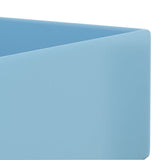 Bathroom Sink with Overflow Ceramic Light Blue 146989