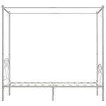 ZNTS 284428 Canopy Bed Frame without Mattress White Metal 120x200 cm