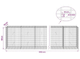 Gabion with 5 mm Wire and 5x10 cm Mesh 550x50x100 cm 3464741