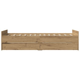 Bed Frame Artisan Oak 100 x 200 cm Engineered Wood 3446581