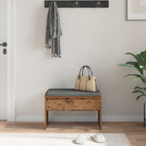 Hall Bench with Cushion Old Wood 63 x 38 x 40 cm 891550