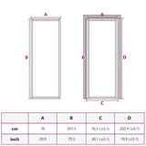 Interior Door Black 76x201,5 cm Tempered Glass&Aluminium Slim 153662