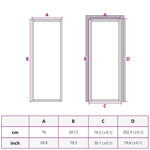 Interior Door Black 76x201.5 cm Tempered Glass&Aluminium 153658