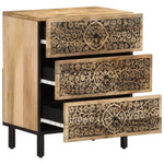 ZNTS Bedside Cabinet 50x33x60 cm Solid Wood Mango 358221