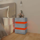 LED Bedside Cabinet Concrete Grey 45x35x67 cm Engineered Wood 326844