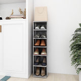 Shoe Cabinet Concrete Grey 27.5x27x102 cm Engineered Wood 808493