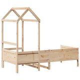 Day Bed with Roof without Mattress 80x200 cm Solid Wood 3282254