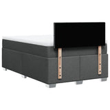 Box Spring Bed with Mattress Dark Grey 120x200 cm Fabric 3285856