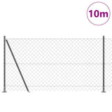 Welded Wire Fence with Concrete Base 10 x 1.2 m 3351266