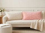 Cushion Cover 6 pcs HOUTEN White 50 x 75 cm Faux Rabbit Fur 919986