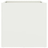 Planter White 49x47x46 cm Steel 841561
