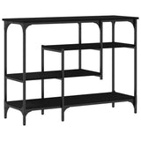 Console Table with Shelf Black oak 100 x 35 x 75 cm 863561