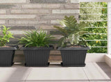 Plant Pots 6 pcs Black 28.5 x 28.5 x 22 cm Plastic 3403300