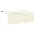 Retractable Awning Manual Cream and white 400 x 200 cm 3329783