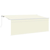 Retractable Awning Manual Cream and white 400 x 200 cm 3329783