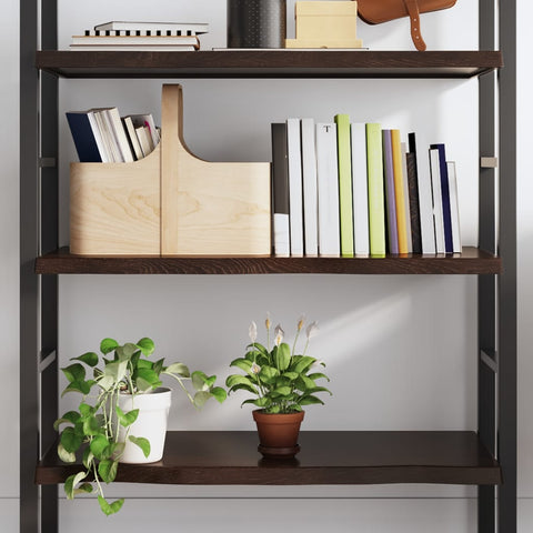 ZNTS Wall Shelf Dark Brown 100x40x cm Treated Solid Wood Oak 363804