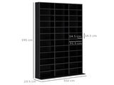 1116 CD/ 528 DVD Storage Unit, Media Storage Shelf, Wooden Display Unit with Adjustable Shelves, 102 T3398P378027