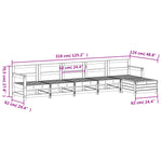 ZNTS 6 Piece Garden Sofa Set Impregnated Wood Pine 3250863