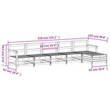 ZNTS 6 Piece Garden Sofa Set Impregnated Wood Pine 3250863