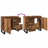 Bathroom Sink Cabinet Old Wood 65x33x60 cm Engineered Wood 857229
