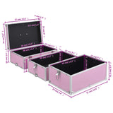 Make-up Case 37x24x40 cm Pink Aluminium 91841