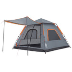Camping Tent Dome 5-Person Grey and Orange Quick Release 4004148