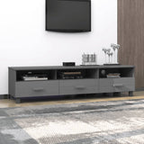 TV Cabinet HAMAR Dark Grey 158x40x40 cm Solid Wood Pine 340474