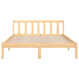 810082 Bed Frame without Mattress Solid Wood 140x200 cm