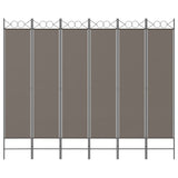 6-Panel Room Divider Anthracite 240x200 cm Fabric 350160