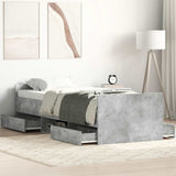 Bed Frame without Mattress Concrete Grey 90x200 cm 3203806