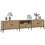 TV Cabinet with Drawer Artisan Oak 200x25x44 cm Engineered Wood 857697