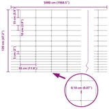 Field Fence Silver 50 x 1.2 m Galvanised steel 42005842