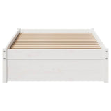 Bed Frame without Mattress White 75x190 cm Solid Wood Pine 3301647