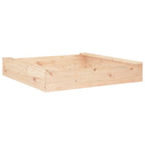Sandbox with Seats Square Solid Wood Pine 825030