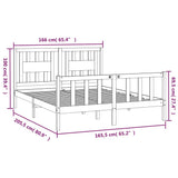 Bed Frame without Mattress Solid Wood Pine 160x200 cm 3188176
