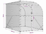 Chicken Coop Silver 200 x 100 x 215 cm Galvanised Steel 42042534
