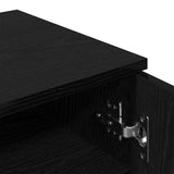 Shoe Cabinet Black Oak 59 x 35 x 70 cm Engineered Wood 862100