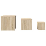 Side Tables 3 pcs Sonoma Oak Engineered Wood 808588