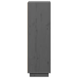 Highboard Grey 37x34x110 cm Solid Wood Pine 813517