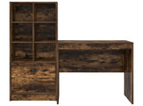 Desk with Drawer with Shelf with Storage 2 pcs Smoked Oak 3337349