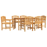 7 Piece Garden Dining Set Solid Wood Teak 3157932