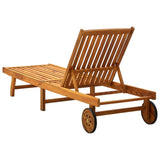 311871 Sun Lounger Solid Acacia Wood