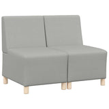Modular Sofa Unit Armless 2 pcs Cloud Grey 55 x 74 x 82 cm 3399757