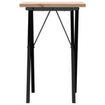 ZNTS Dining Table X-Frame 50x50x75.5 cm Solid Wood Pine and Steel 3282757