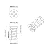 Screw 10909 pcs Silver M6 x 12 mm Iron 864486