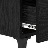 Bedside Cabinet Black Oak 40 x 40.5 x 66 cm Engineered Wood 880624